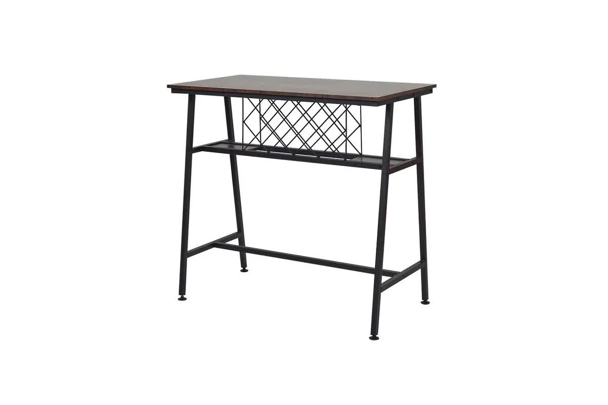 V563-FRN-006-105-MTL-202502270911-00 Viviendo Dining Table, Bar Table with Wine Storage Rack - Industrial Style - Image 1