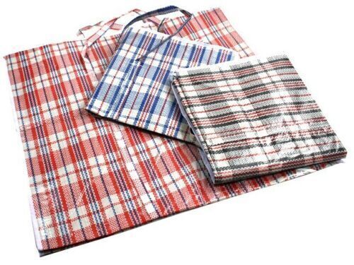 V563-H0-201-1PC-202503051552-00 1x Large Stripe Bag Packing Storage Strip Zip Shopping Travel Check House Moving 65cm x 60cm x 25cm - Image 1