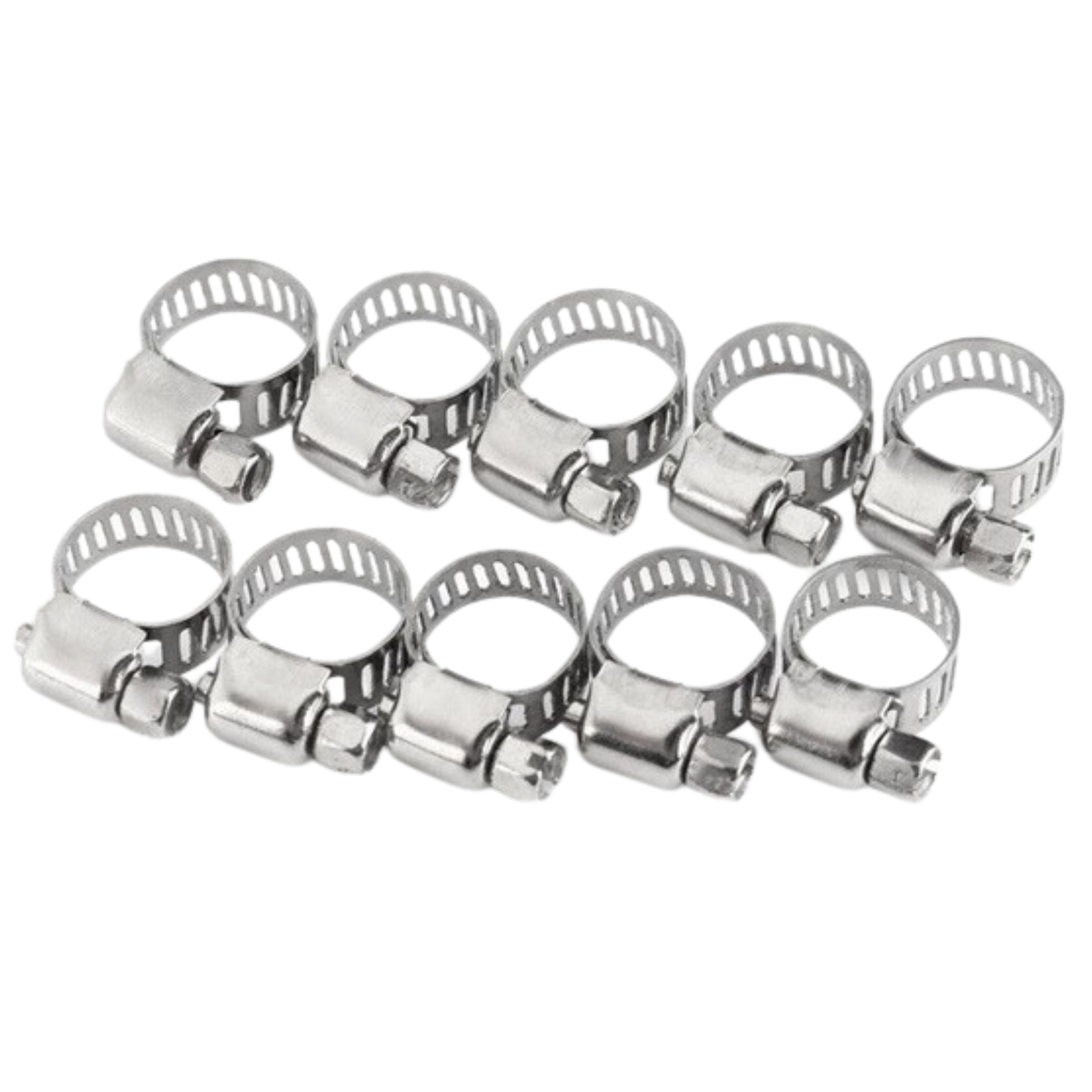 V563-HC100-205169-00 10pcs Hose Clamp Cars Motorcycle Fuel Line Jubilee Petrol Pupe Clips Garden DIY Tools - Image 1