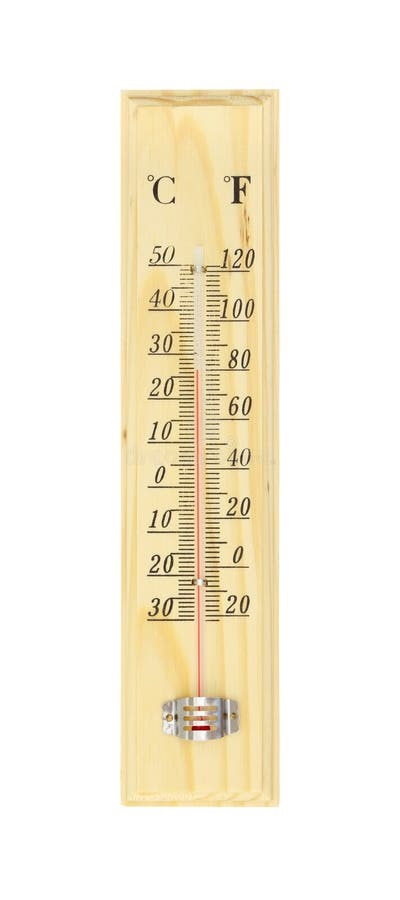 V563-JD-15591-184921-00 27cm WOODEN THERMOMETER Indoor Outdoor Glass Wall Hanging Room Sensor Jumbo - Image 1