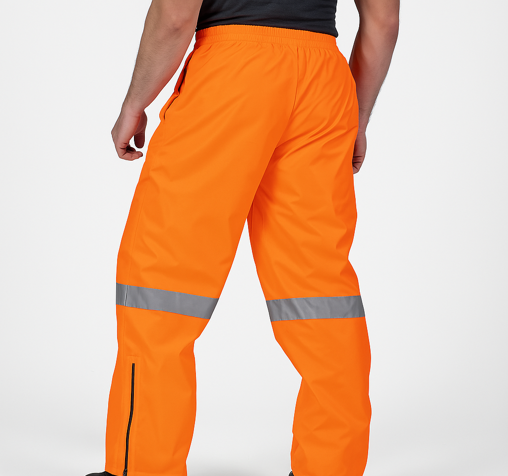 V563-K8093-ORANGE-5XL_117-202504081605-00 Huski Mens Tarmac Hi Vis Trousers Pants High Visibility Safety Pants - Orange - 5XL (117cm) - Image 1