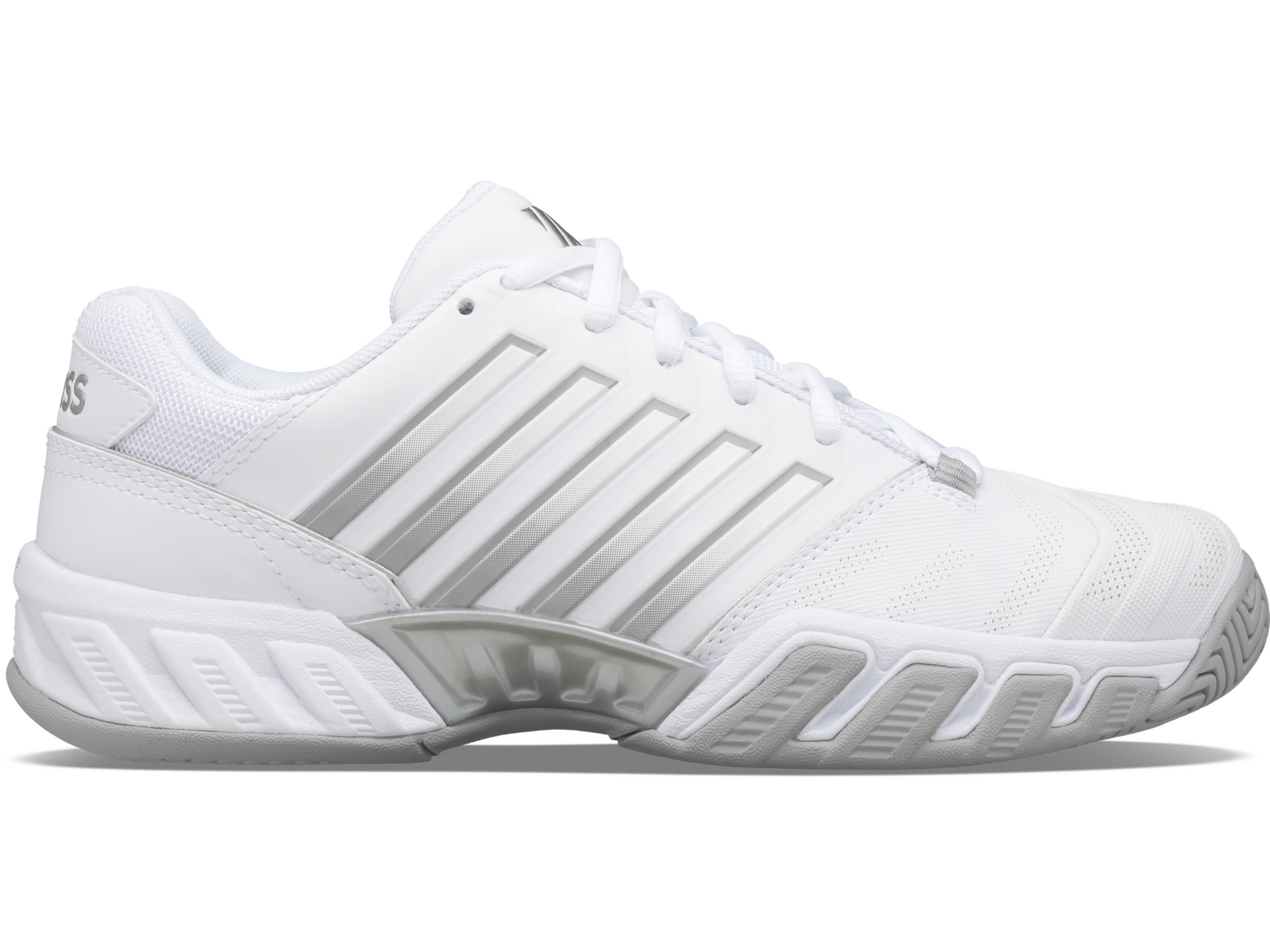 V563-KSW96989138-9-202503051441-00 K-Swiss Womens Bigshot 4 AC Tennis Shoes - White/Silver - US 9 - Image 1