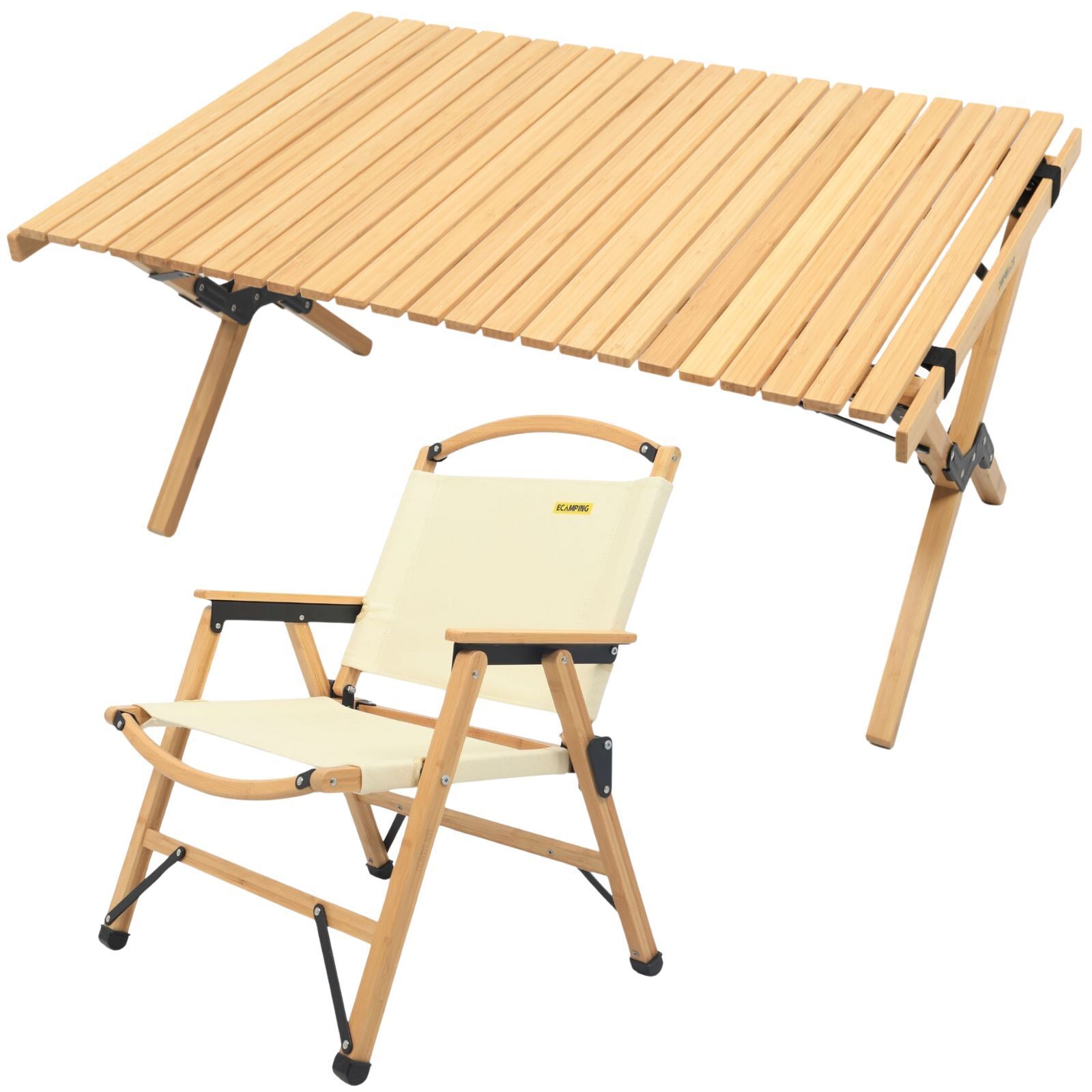 V563-MD-020MN_019M-NW-202503051435-00 Chair & Table Set Bamboo Camping Folding Portable Outdoor Picnic Travel BBQ - Image 1