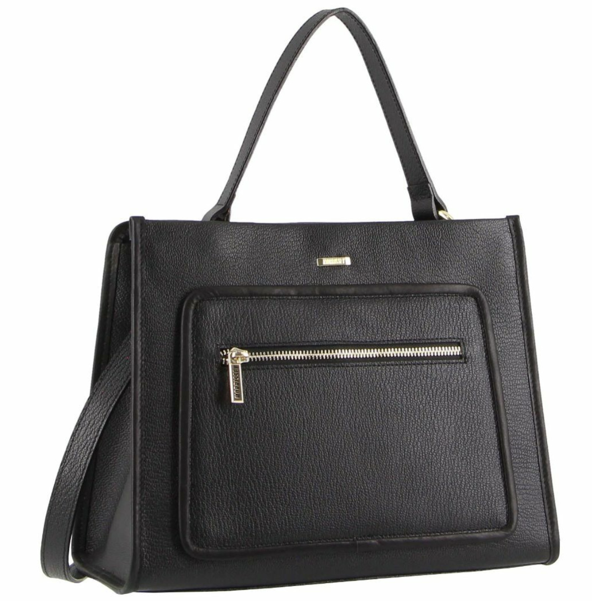 V563-MO-3029_BLK-173303-00 Morrissey Ladies Italian Structured Leather Tote Bag Handbag Womens - Black - Image 1