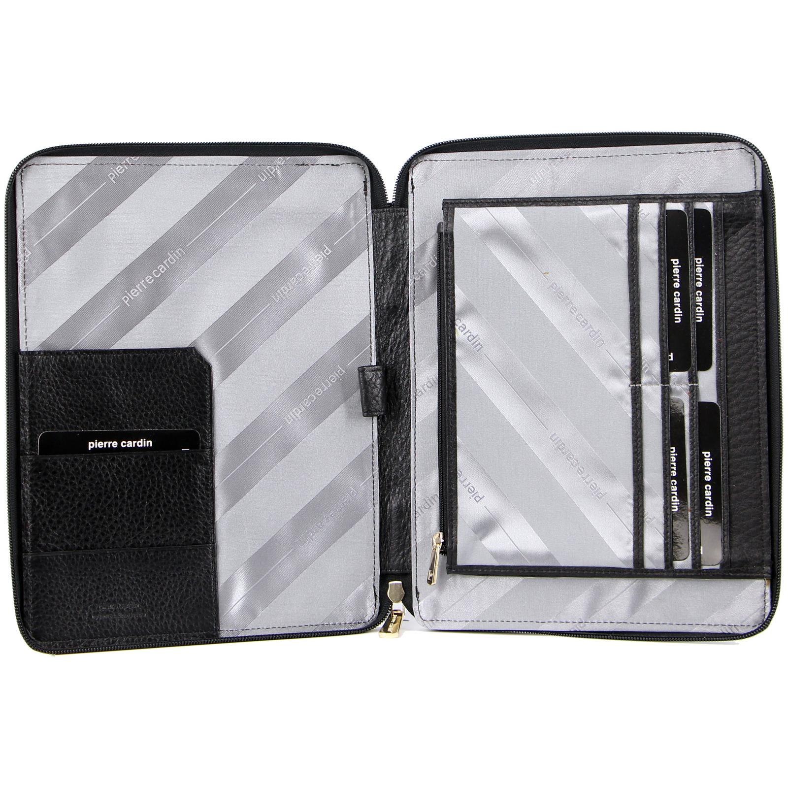V563-PC-2612-BLK-174272-00 Pierre Cardin Unisex Document Folio for iPad Tablet Compendium Cover Case - Black - Image 1