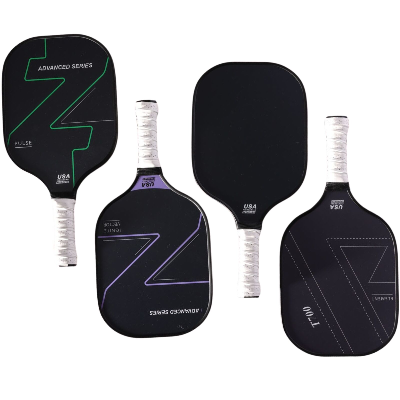 V563-PICKLEBALL_4PACK-202506241240-00 4x Graphite Carbon Fiber Pickleball Paddles Pickle Ball Racket Racquet Bulk - Image 1