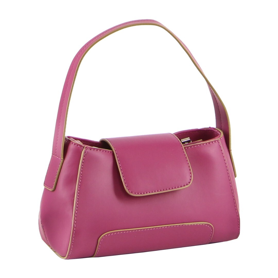 V563-TAR1059-MGNT-210994-00 Milleni Mini Fashion Handbag Tote Bag in Magenta - Image 1