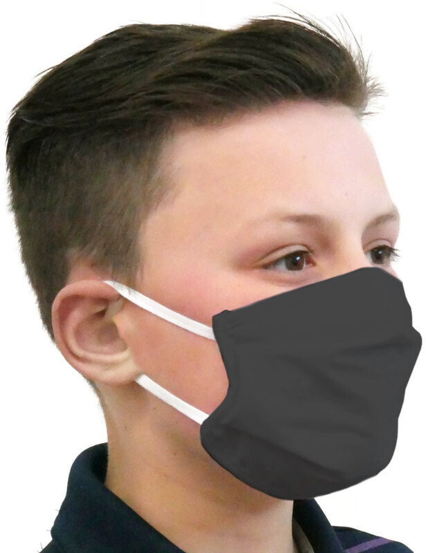 V563-TIGERPLAST_KIDS_BLK-1PC-205151-00 TIGERPLAST Kids Fabric Face Mask Washable Reusable Mask Protect Mouth Cover - Black - Image 1