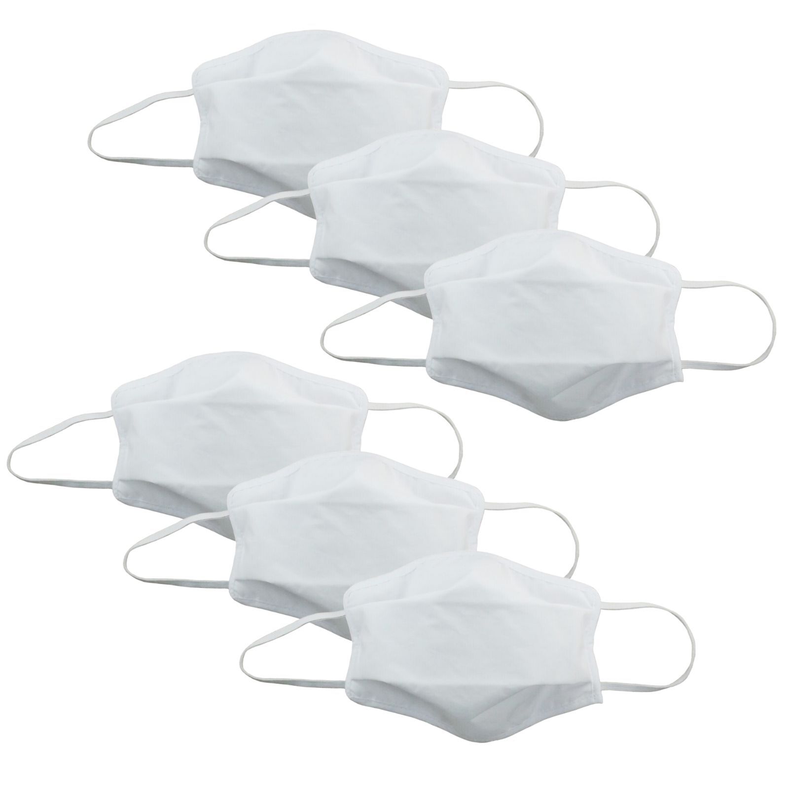 V563-TIGERPLAST_KIDS_WHT-6PCS-204968-00 6x Tigerplast Kids Fabric Face Mask Washable Reusable Mask Protect Cover Black - Image 1