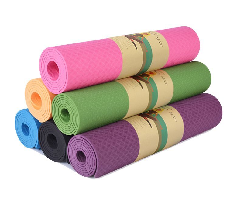 V563-TPE-6-149441-00 YOGA MAT Non-Slip Light Gym 1830x610x6mm Pilates Home Fitness - Assorted Colours - Image 1