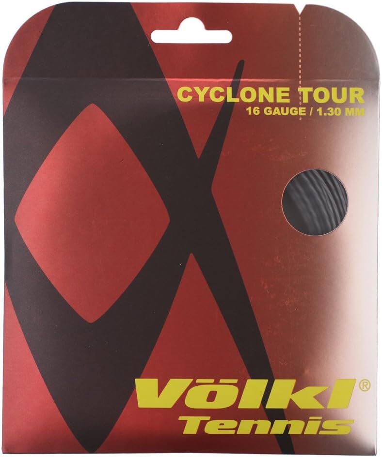 V563-TSVCTA16-150205-00 1 Pack Volkl Cyclone Tour 16g/1.30mm Tennis Racquet Strings - Anthracite - Image 1