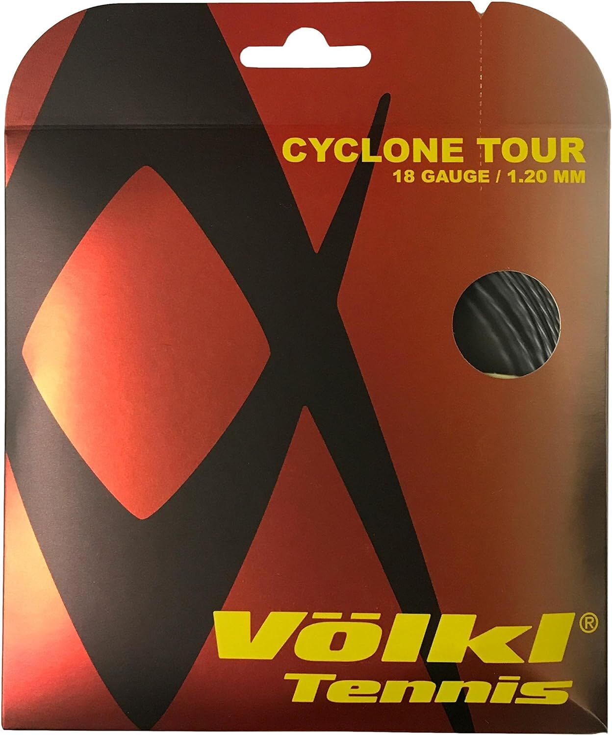 V563-TSVCTA18-150203-00 1 Pack Volkl Cyclone Tour 18g/1.20mm Tennis Racquet Strings - Anthracite - Image 1
