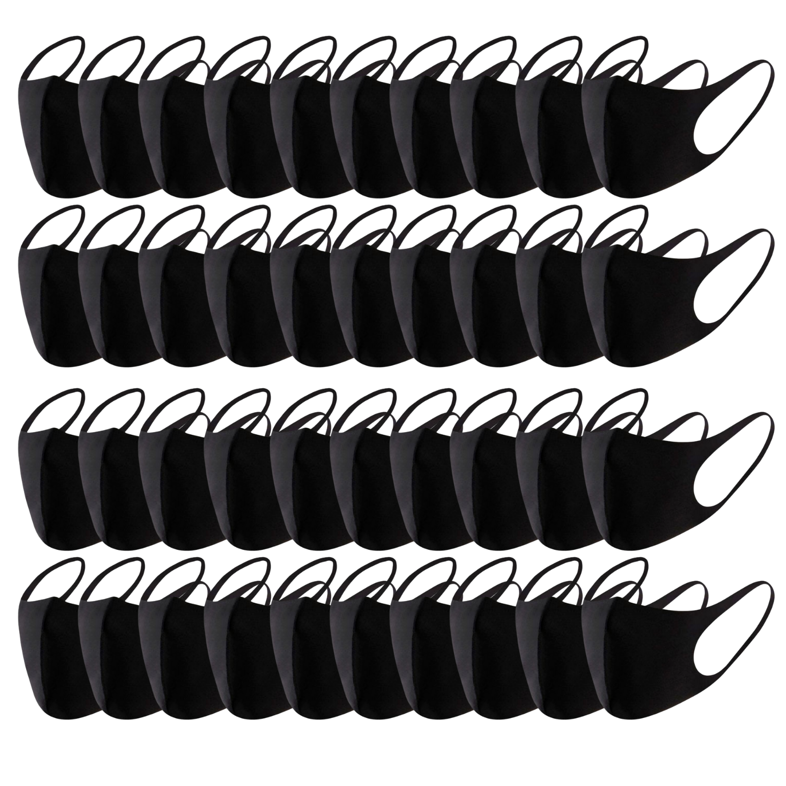 V563-UPWR-FACEMASK_BLACK-50PCS-202503051552-00 50x SUMMER Reusable Breathable Face Mask Mouth Mask Anti Dust Haze Bulk - Image 1