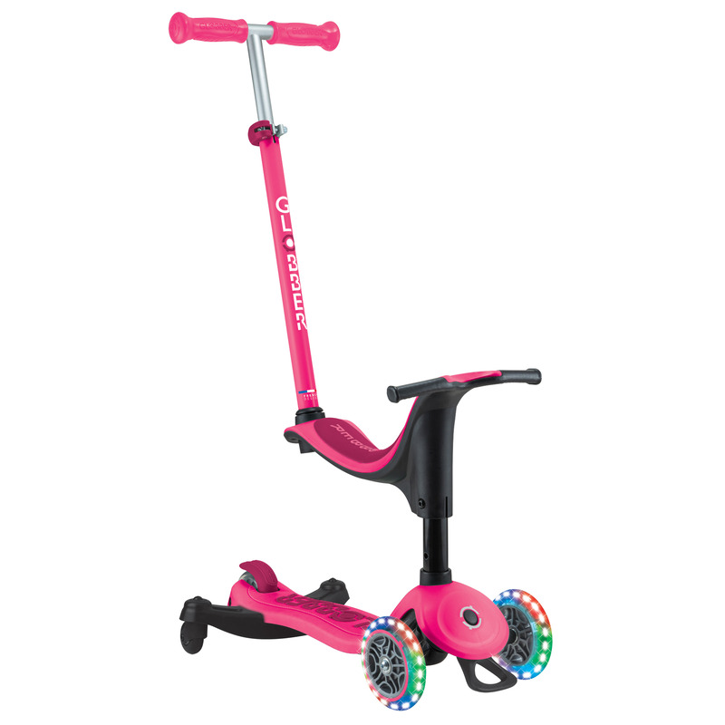 V572-456-610S-202503280135-00 Globber Go Up Sporty Lights 360 - Fuchsia/Dark Pink - Image 1
