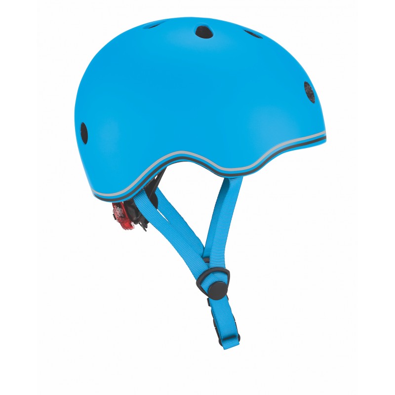 V572-506-101-AUS-202503280135-00 Globber Toddler Helmet w/Flashing LED Light XXS/XS- Sky Blue 45-51cm - Image 1