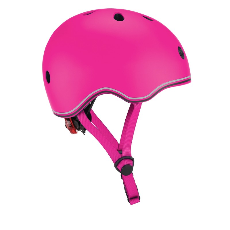 V572-508-110-AUS-202503280132-00 Globber Kids Helmet w/Flashing LED Light Xs/S - Deep Pink 51-55 cm - Image 1