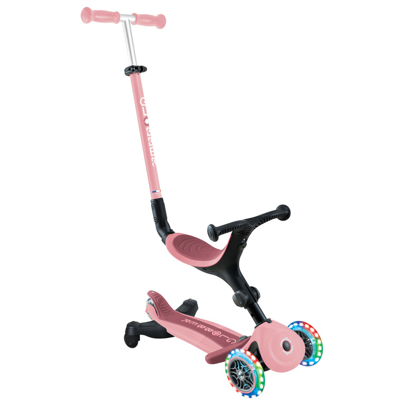 V572-749-310-202503280121-00 Globber Go Up Active Lights 360 - Pastel/Deep Pink - Image 1