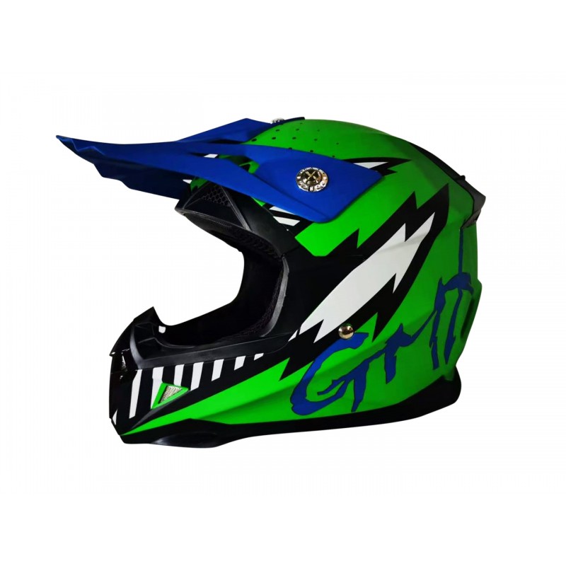 V572-GMX-021-005-130300-00 GMX Motocross Junior Helmet Green - Small - Image 1