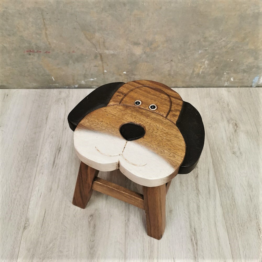 V574-PLANETSTOOLDOG-131557-00 Kids Wooden Stools Dog - Image 1