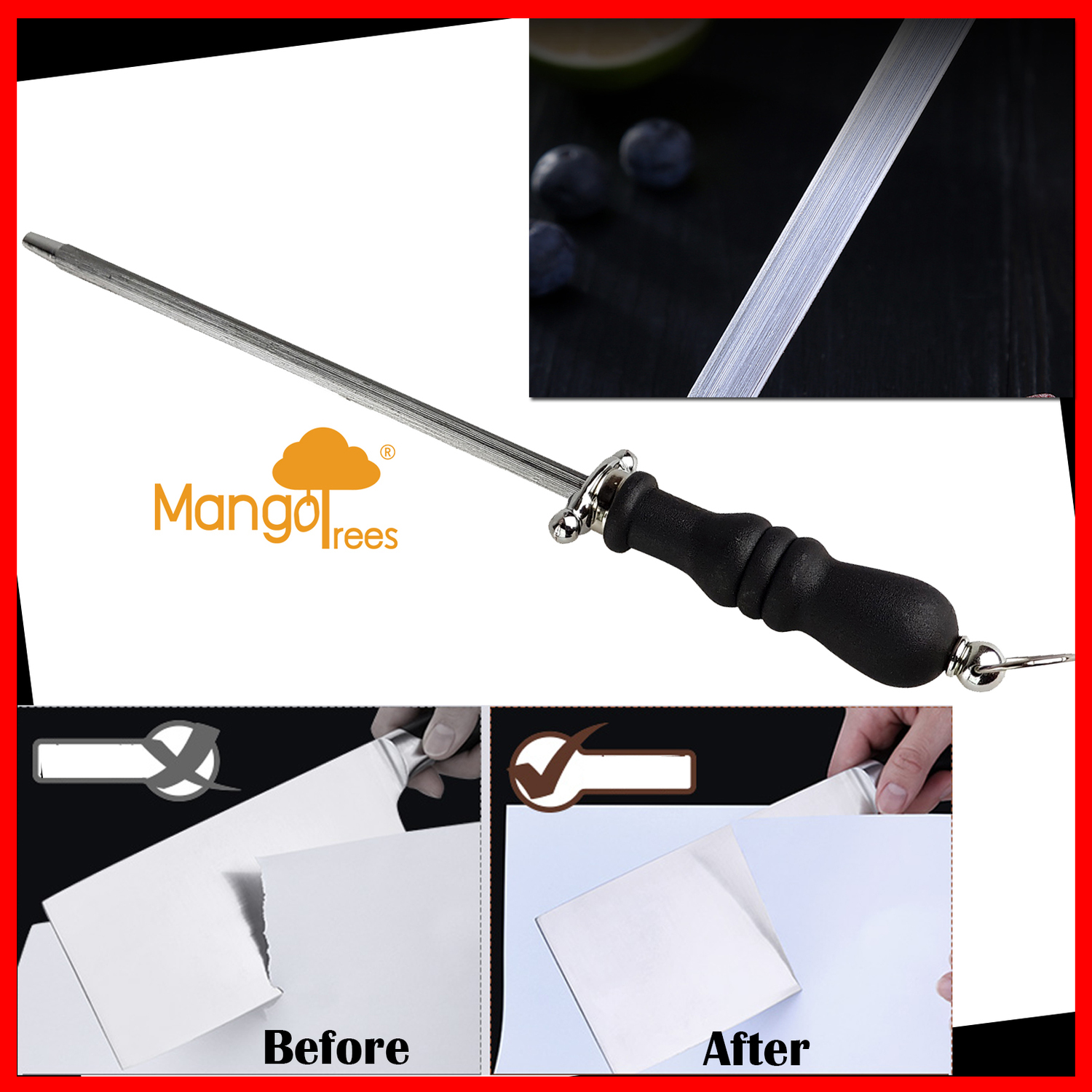 V574-SHARPENINGSTEEL20-131607-00 Knife Sharpening Steel - Image 1