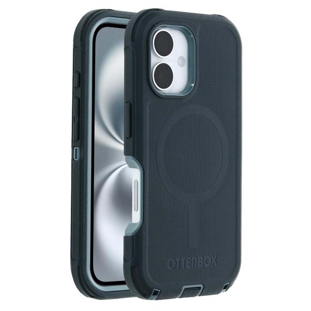 V578-77-95969-226452-00 OtterBox Defender MagSafe Back Case for iPhone 16 - Green - Image 1