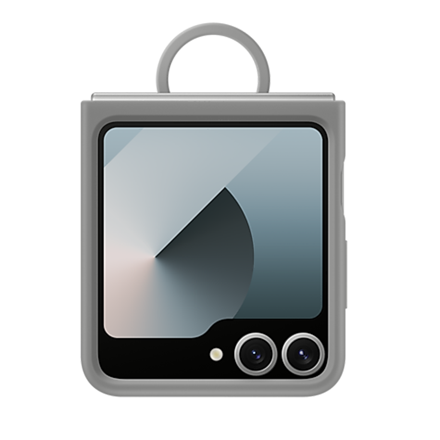 V578-EF-PF741TJEGWW-202505231037-00 Samsung Silicone Case with Ring for Galaxy Z Flip6 - Grey - Image 1