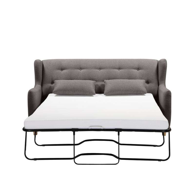 V606-FURNI-SOF-T369-MARQ-DG-159106-00 MARQUIS 2 Seater Sofa bed with Separate Foam Mattress-Dark grey - Image 1