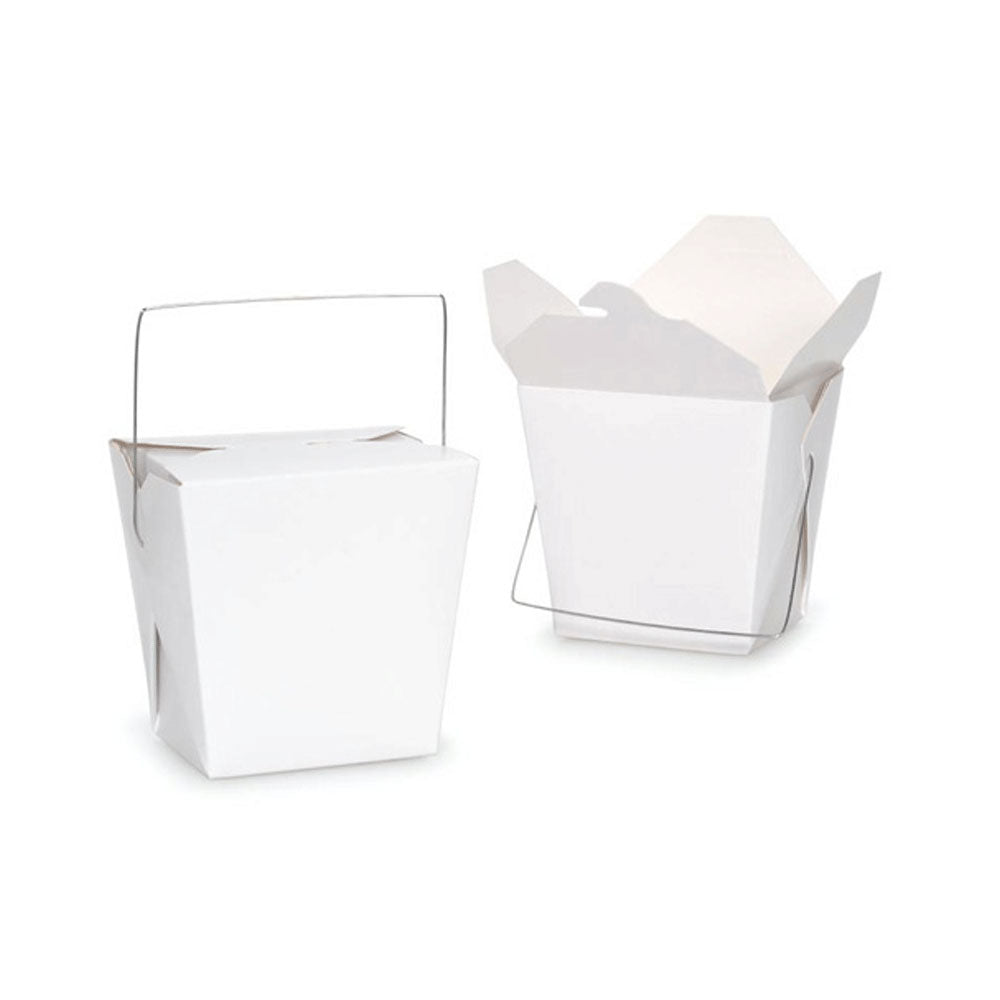 V610-16OZ-100-218966-00 Bulk Packs 100 x 455ML/16oz White Noodle Box With Metal Handle - Image 1