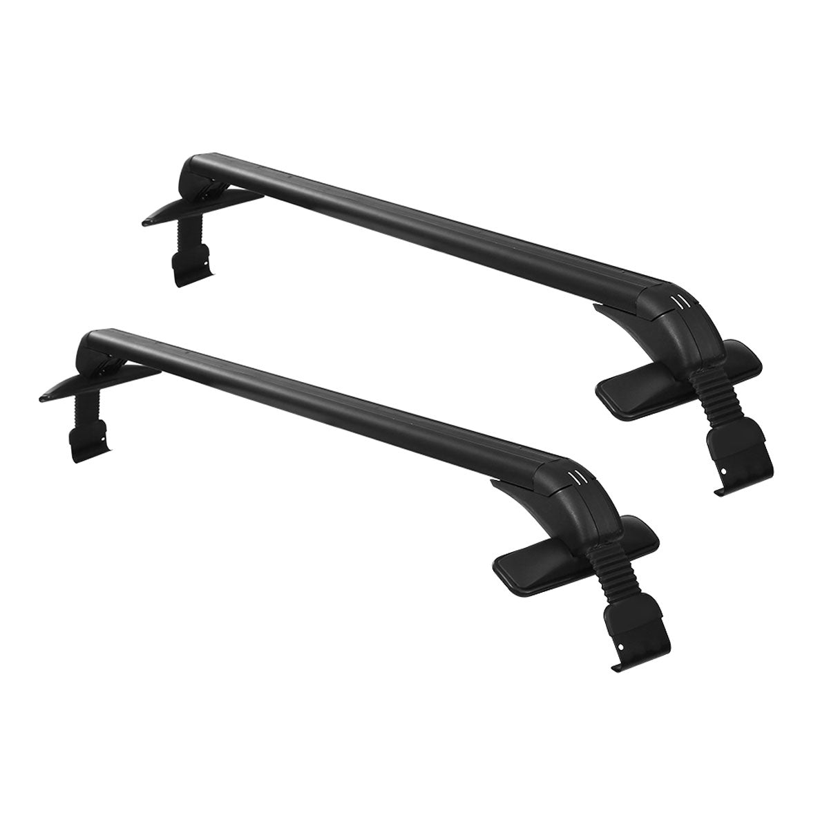 V610-CAR-HGCR-105-219063-00 105cm Universal Car Roof Racks Carrier Adjustable Cross Bars Aluminium Alloy Lockable - Image 1