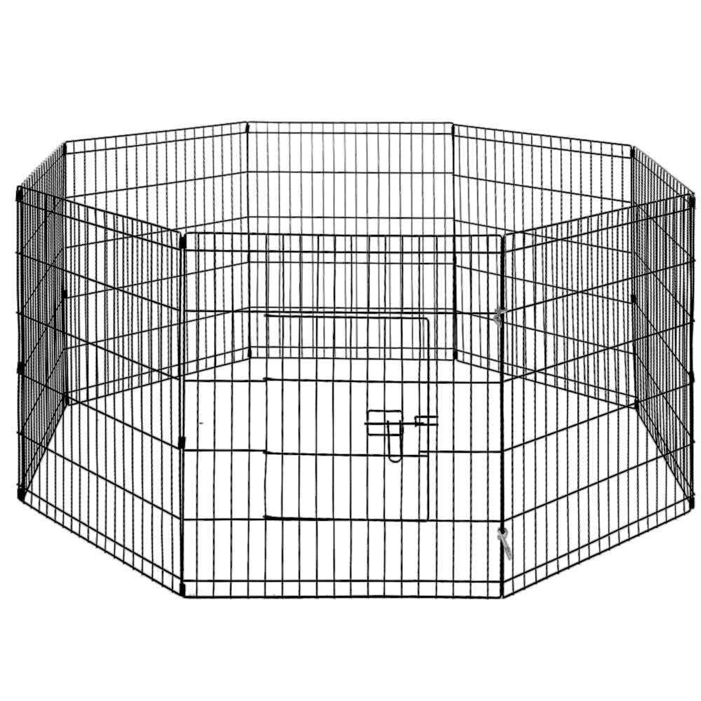 V610-FLATIRON-24-219021-00 24" 8 Panel Pet Dog Playpen Puppy Exercise Cage Enclosure Fence Play Pen - Image 1