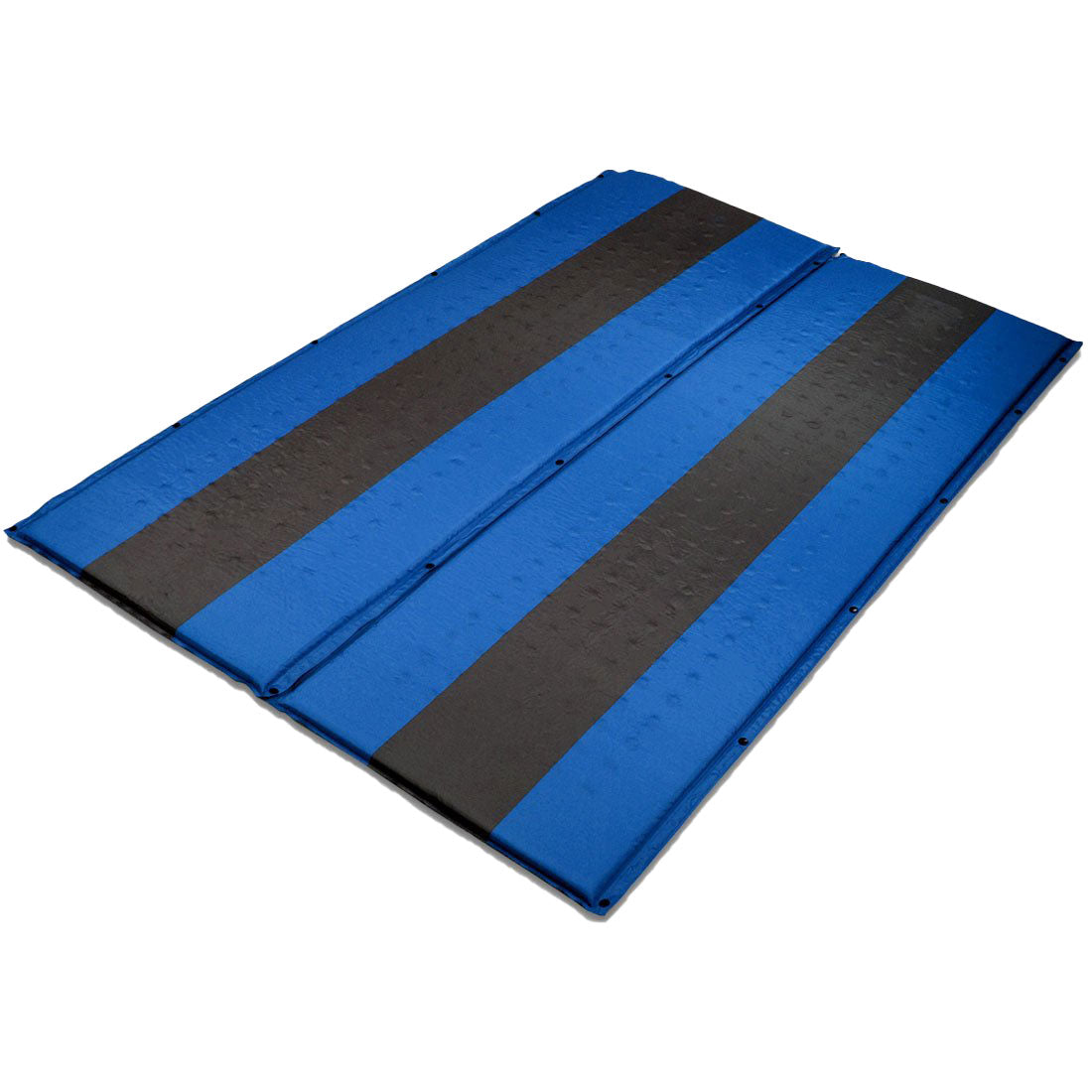 V610-SELMATS8573-BL-DOU-218938-00 Double Self Inflating Mattress Sleeping Mat Air Bed Camping Hiking Joinable - blue - Image 1