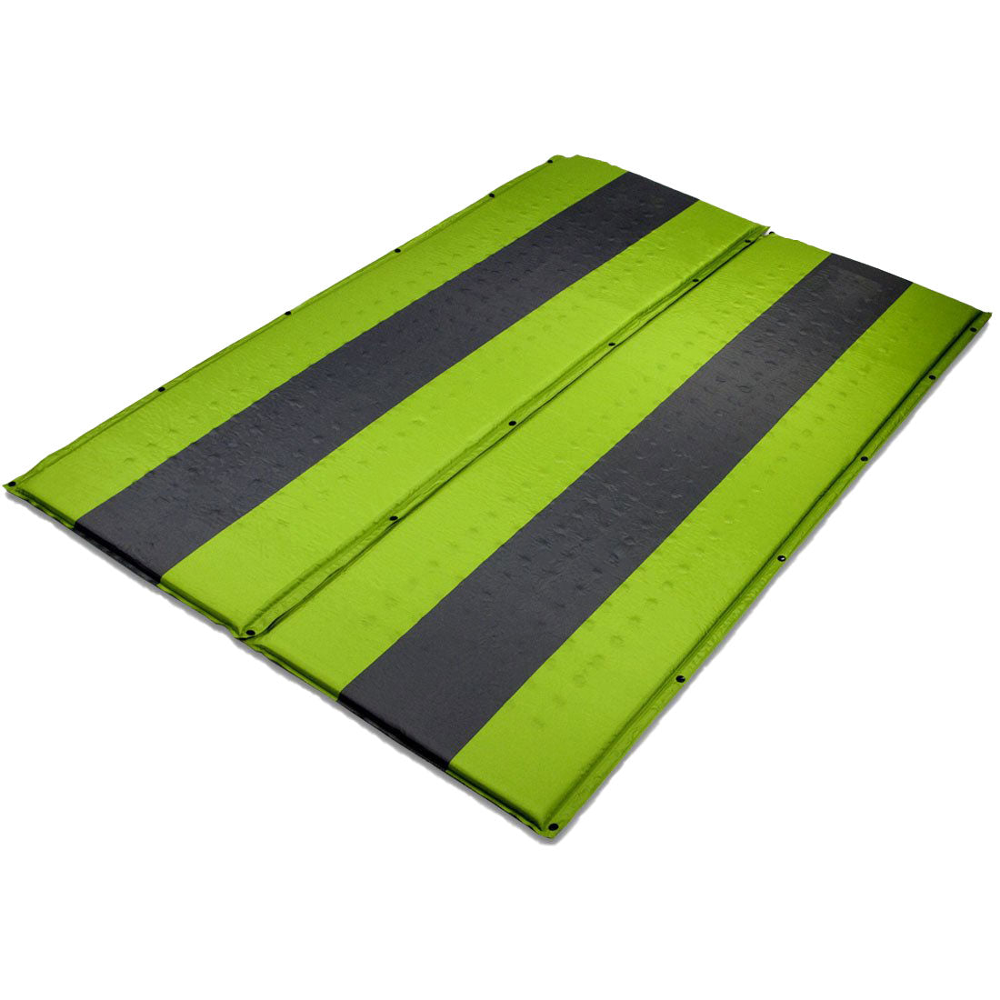 V610-SELMATS8573-GR-DOU-218937-00 Double Self Inflating Mattress Sleeping Mat Air Bed Camping Hiking Joinable - green - Image 1
