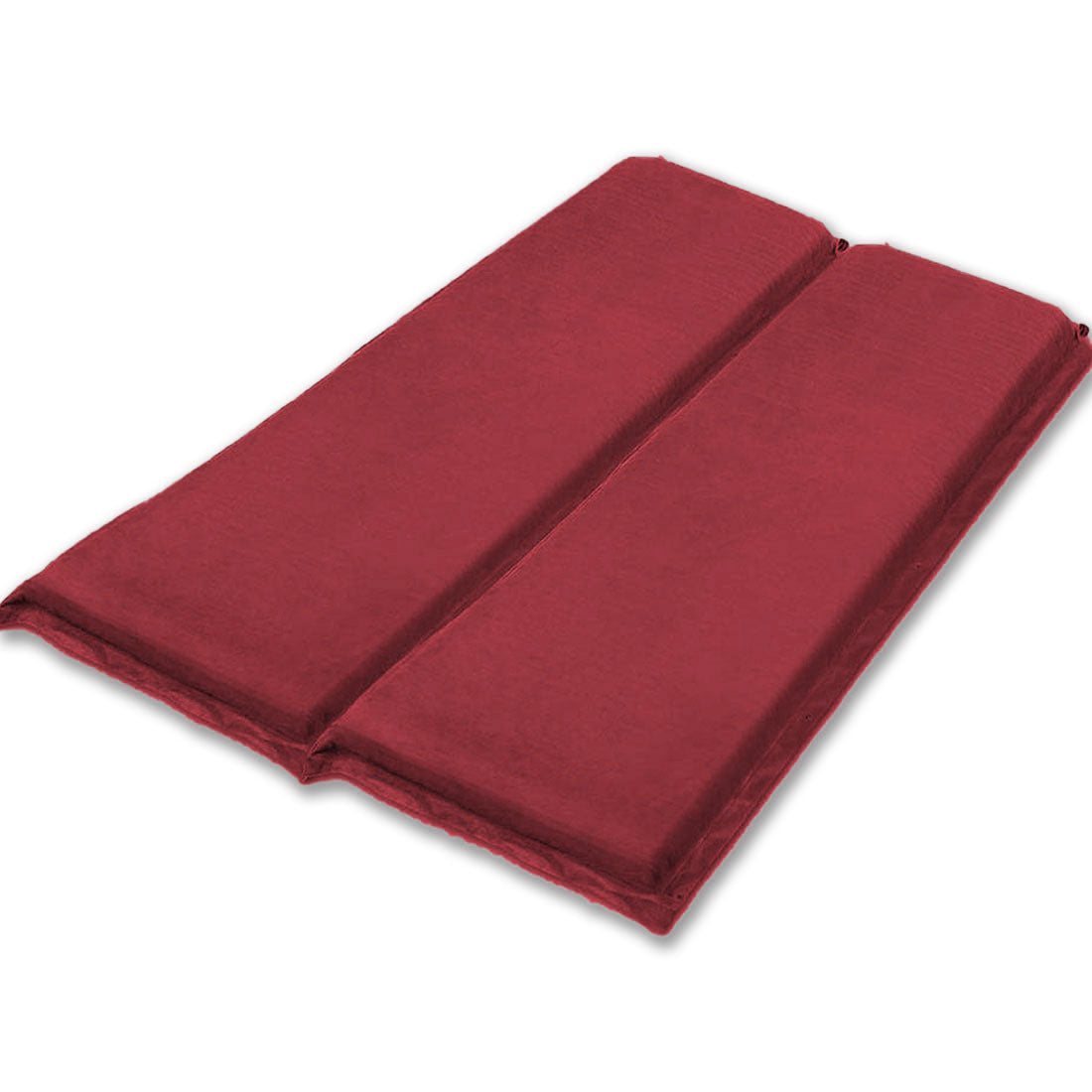 V610-SELS8521-DOURED-218934-00 Double Self Inflating Mattress Sleeping Sedue Mat Air Bed Camping Camp Hiking Joinable - red - Image 1