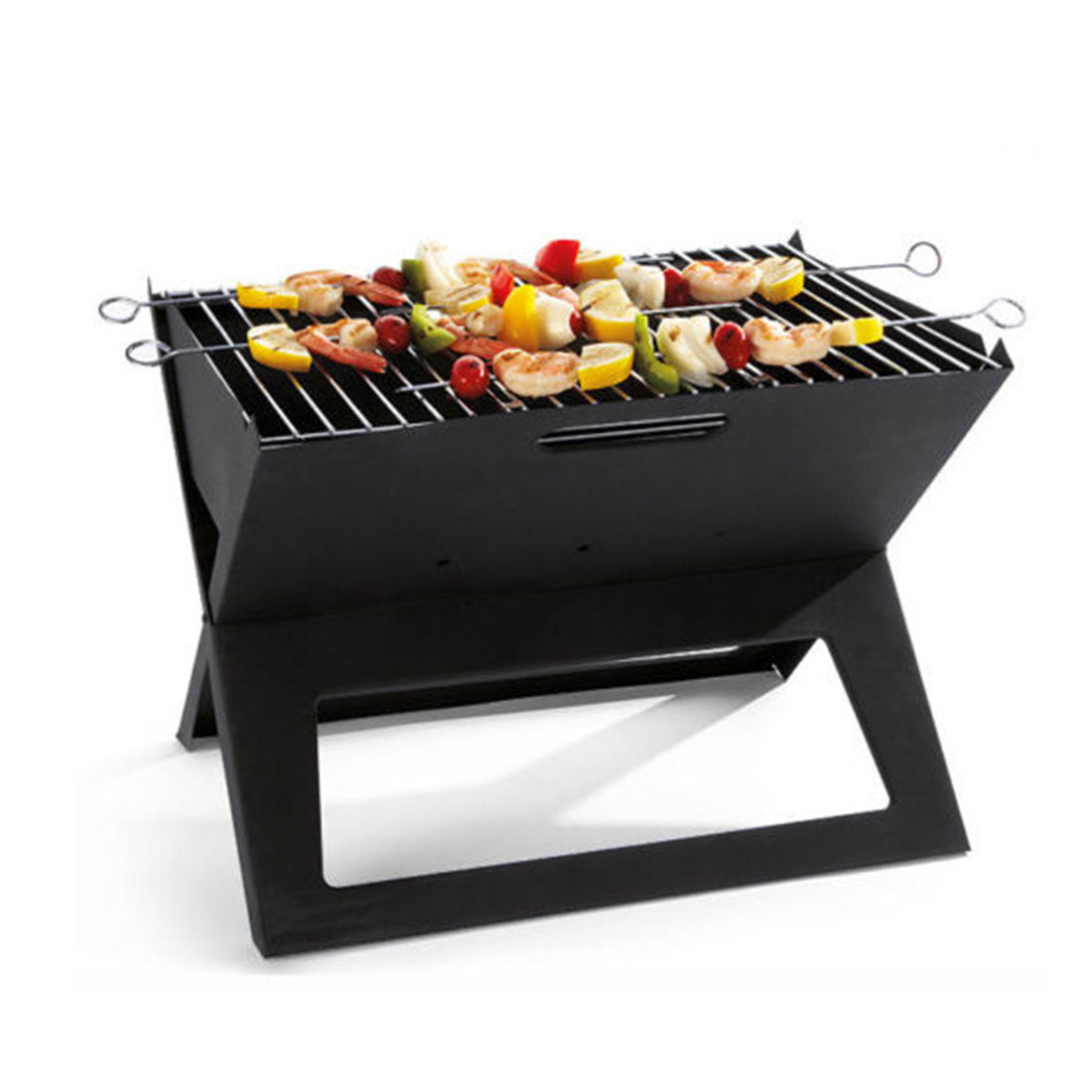 V610-THIBQ-218869-00 Portable Notebook Grill Foldable Folding Charcoal BBQ Camping Picnic Barbecue - Image 1