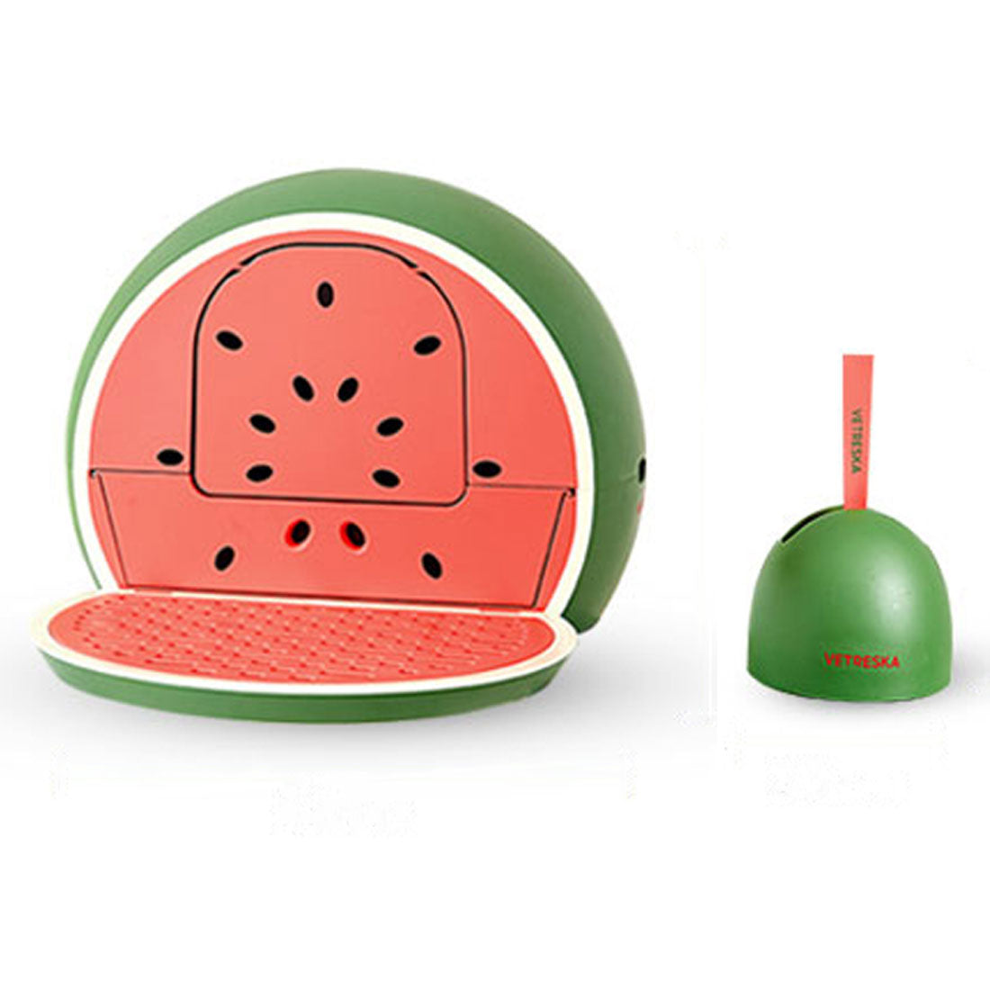 V610-VK10-WM-218816-00 Vetreska Fruity Portable Cat Kitty Toilet Litter Box Tray House Lid Scoop Set Watermelon - Image 1