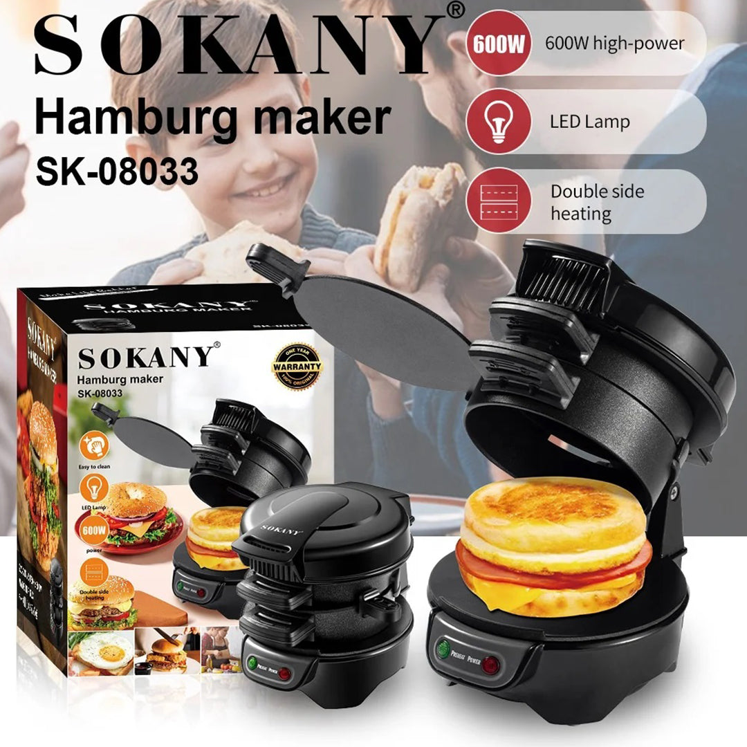 V612-SPK_BURGER-202503310925-00 Sokany Burger Maker – Non-Stick, Easy & Fast Cooking - Image 1