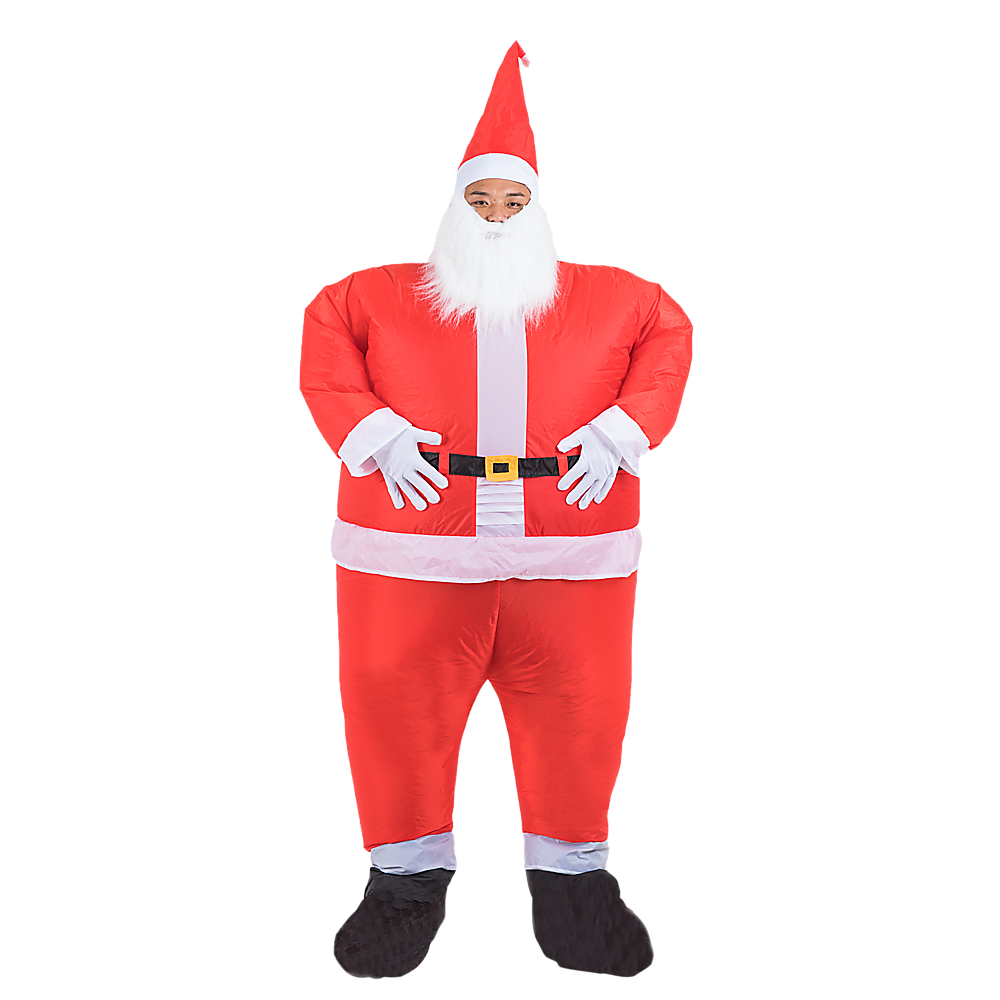 V63-306601-8553-00 SANTA Fancy Dress Inflatable Suit -Fan Operated Costume - Image 1