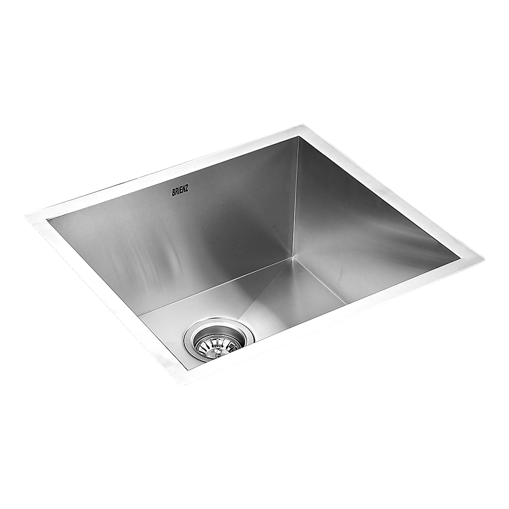 V63-770055-8856-00 510x450mm Handmade Stainless Steel Undermount / Topmount Kitchen Laundry Sink with Waste - Image 1