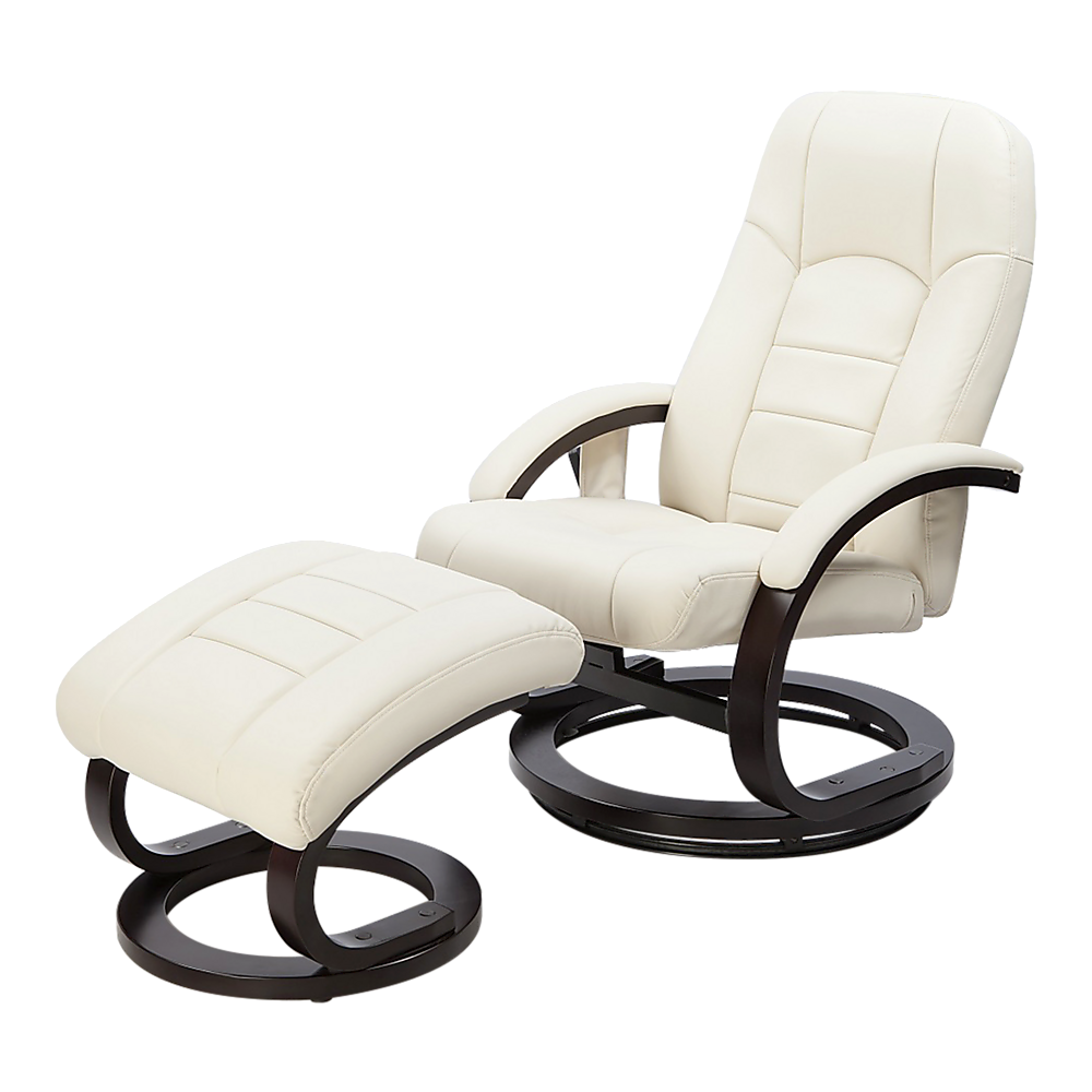 V63-771965-8895-00 PU Leather Deluxe Massage Chair Recliner Ottoman Lounge Remote - Image 1