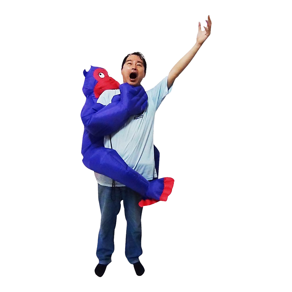 V63-784335-9058-00 GORILLA Fancy Dress Inflatable Suit -Fan Operated Costume - Image 1