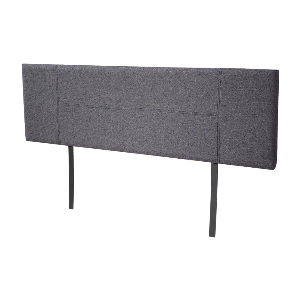 V63-800757-9250-00 Linen Fabric King Bed Headboard Bedhead - Grey - Image 1