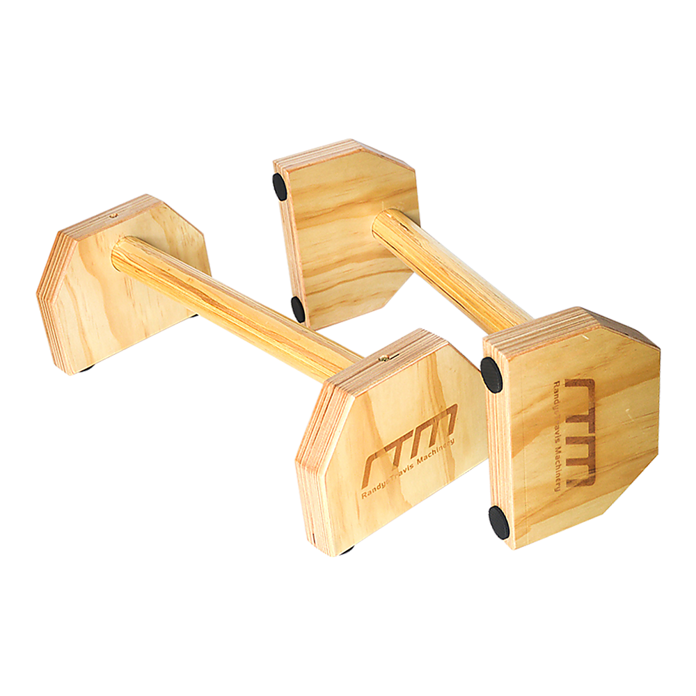 V63-822501-14236-00 Wooden Parallette Bars Push Up & Dip Workouts - Image 1