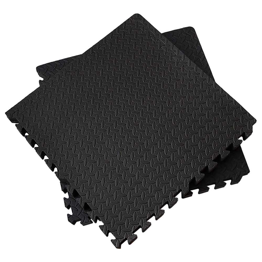 V63-823881-26288-00 12 Tiles EVA Rubber Foam Gym Mat 60cm x 60cm 2.5cm Fitness Flooring - Image 1