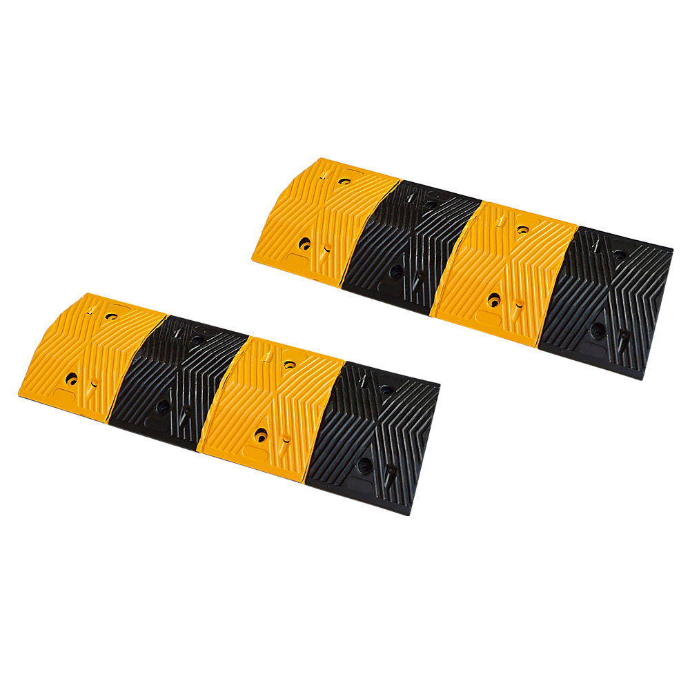V63-824161-202503071959-00 Pair of 1m Long 60T Load Rubber Speed Bump Hump Modular Speed Humps Road Hump - Image 1