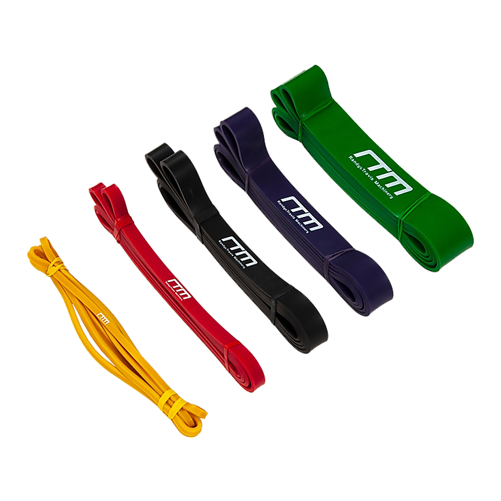 V63-827781-26355-00 Resistance Band Loop Set of 5 Heavy Duty Gym Yoga Workout - Image 1