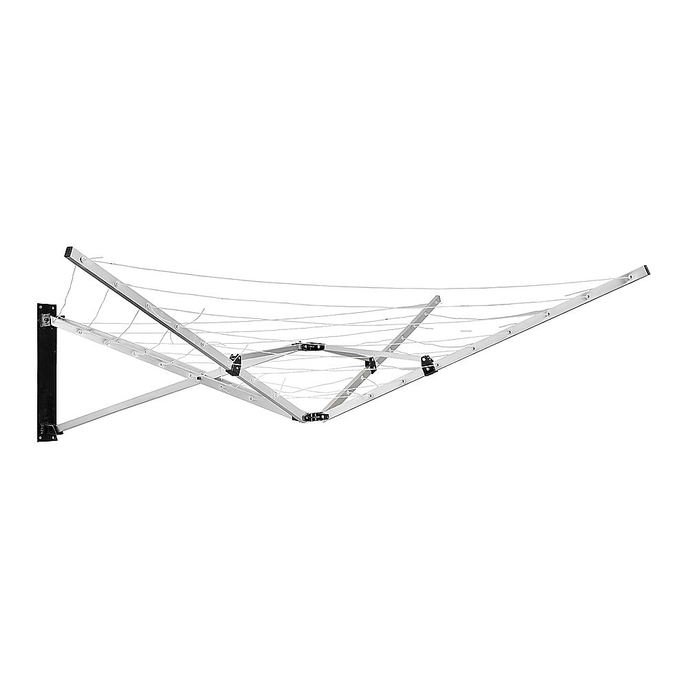 V63-828071-202508071823-00 26m 5 Arm Wall Hang Mountable Clothes Airer Dryer Washing Line Bathroom Kitchen - Image 1
