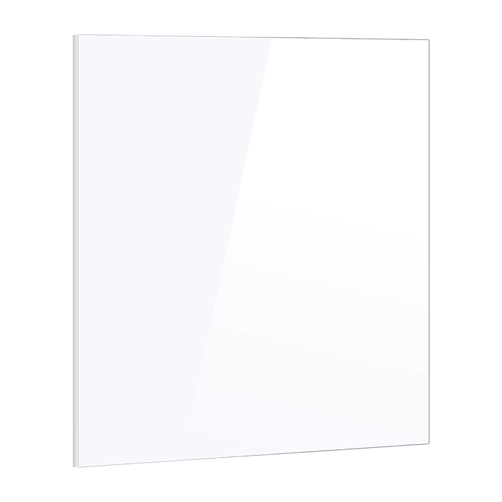 V63-828821-26504-00 Toughened 60cm x 70cm White Glass Kitchen Splashback - Image 1