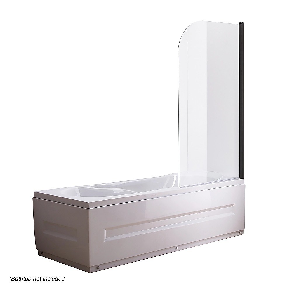 V63-830141-202507161843-00 180 Degree Pivot Door 6mm Safety Glass Bath Shower Screen 900x1400mm By Della Francesca - Image 1