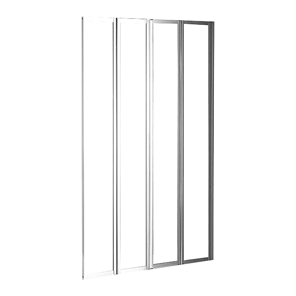 V63-830161-631595186d20c.1000x1000-00 4 Fold Chrome Folding Bath Shower Screen Door Panel 1000 x 1400mm - Image 1