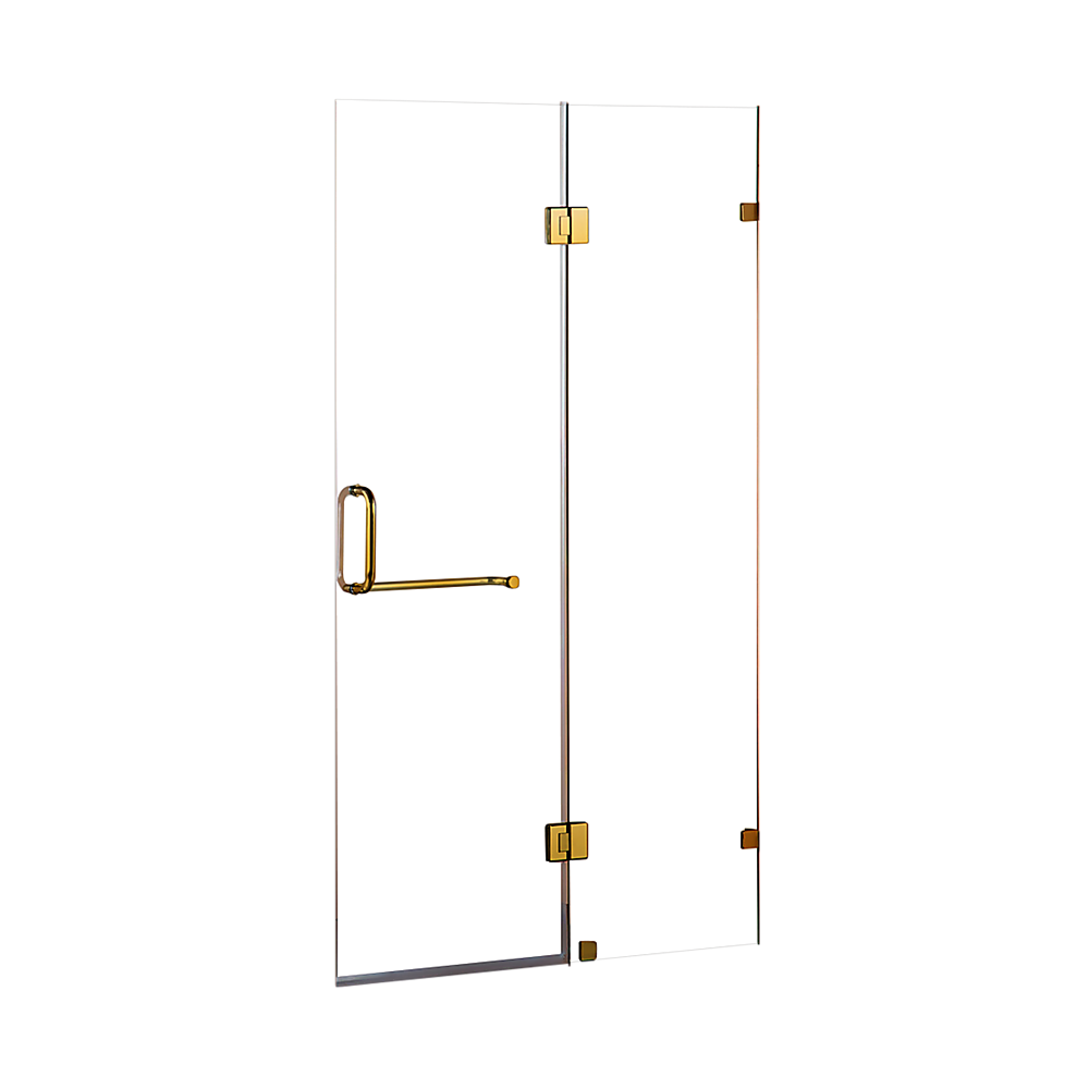 V63-830401-26708-00 120 x 200cm Wall to Wall Frameless Shower Screen 10mm Glass By Della Francesca - Image 1